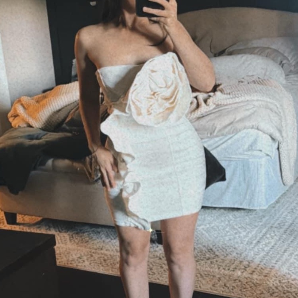 White Rose Mini Dress